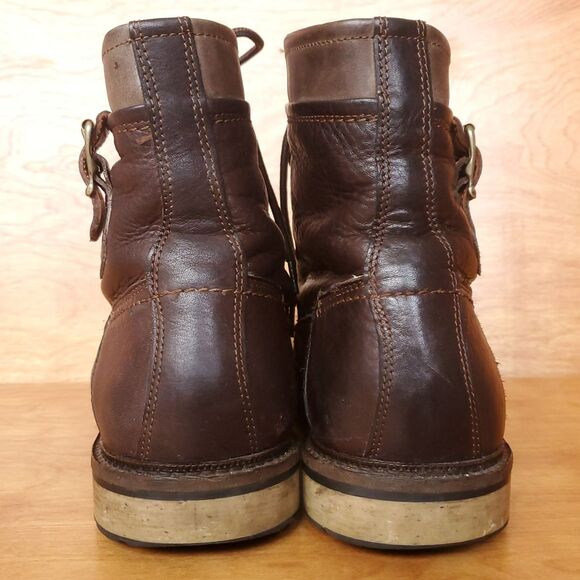 Johnston & Murphy Boots Mens 9.5 M Brown Leather Shearling Lined Buckle main image 6